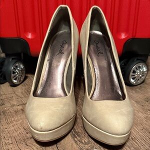 Beige High Heels